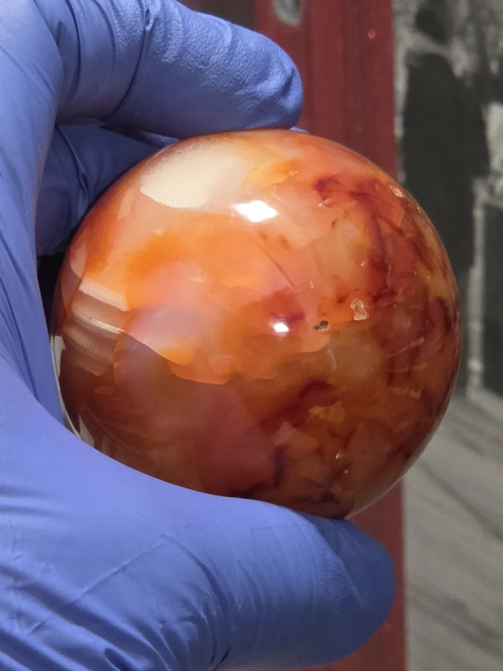 Red Carnelian Sphere -216g